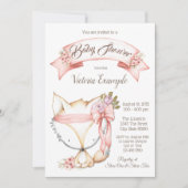 Boho Vos Baby Meisje Shower Uitnodigingen (Voorkant)