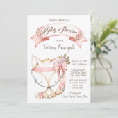Boho Vos Baby Meisje Shower Uitnodigingen (Staand voorkant)