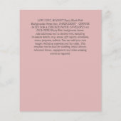 BOHO Vos Huwelijksuitnodigingen Burgundy Roze Veer Flyer (Achterkant)