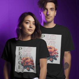 Boho Vrede & Liefde Bloem - Retro 70s Groovy T-shirt