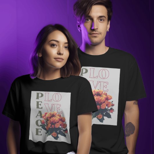 Boho Vrede & Liefde Bloem - Retro 70s Groovy T-shirt