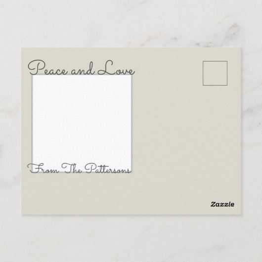 Boho Vredesteken Elegante Meisjesachtige Mooie Blo Briefkaart (Achterkant)