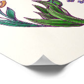 Boho Vredesteken Elegante Meisjesachtige Mooie Blo Poster (Hoek)