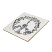 Boho Vredesteken Elegante Meisjesachtige Mooie Blo Tegeltje (Zijkant)