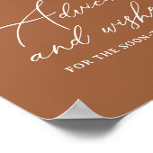 Boho Vrijgezellenfeest Advies en Wensen Sign Poster (Hoek)