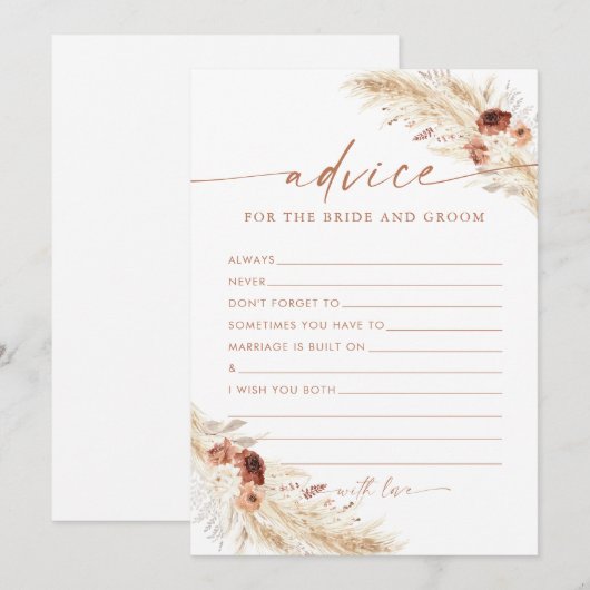 Boho Vrijgezellenfeest advies Kaarten, Terracotta  Kaart (Voorkant / Achterkant)