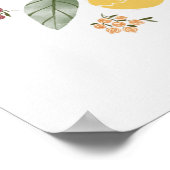 Boho Vrijgezellenfeest Bloemen Welkomstbord Poster (Hoek)