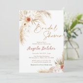 Boho Vrijgezellenfeest Boho Pampas Grass Vrijgezel Kaart (Staand voorkant)