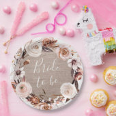Boho Vrijgezellenfeest Borden Burlap Bride om te w Papieren Bordje (Feest)
