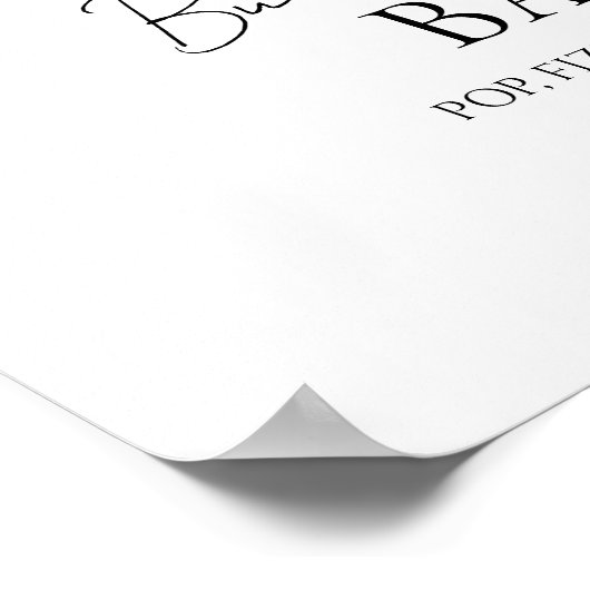 Boho Vrijgezellenfeest Bubbly Bar Pop Fizz Clink S Poster (Hoek)