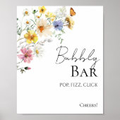 Boho Vrijgezellenfeest Bubbly Bar Pop Fizz Clink S Poster (Voorkant)