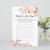 Boho Vrijgezellenfeest Game - Wat zit er in de tas (Staand voorkant)