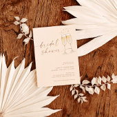 Boho Vrijgezellenfeest Invite, bubbelbaar Vrijgeze Kaart