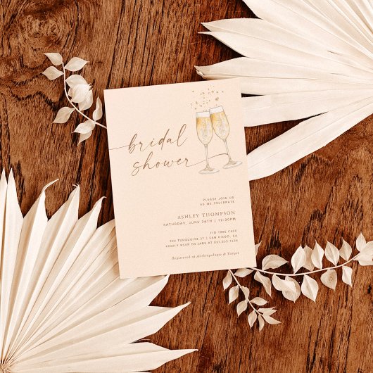 Boho Vrijgezellenfeest Invite, bubbelbaar Vrijgeze Kaart