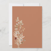 Boho Vrijgezellenfeest Invite | Modern Floral Brid Kaart (Achterkant)