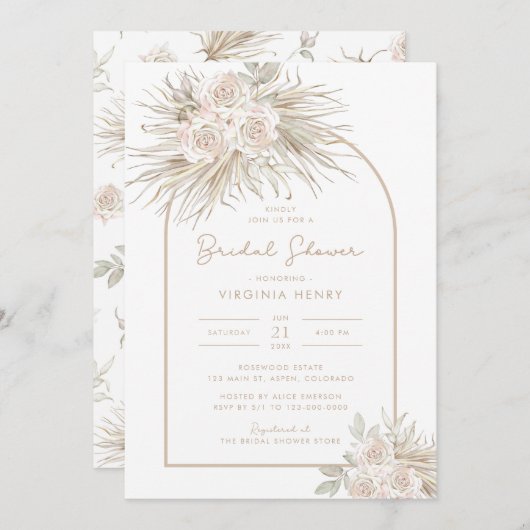 Boho Vrijgezellenfeest Kaart (Voorkant / Achterkant)