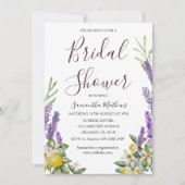 Boho Vrijgezellenfeest Lemon & Lavender Foliage In Kaart (Voorkant)