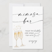 Boho Vrijgezellenfeest Mimosa Bar Sign. | Bubble B Kaart (Voorkant)