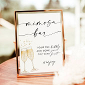 Boho Vrijgezellenfeest Mimosa Bar Sign. | Bubble B Kaart