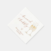 Boho Vrijgezellenfeest Napkins | Brunch & Bubble Servet (Hoek)