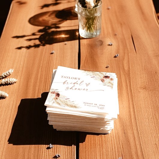 Boho Vrijgezellenfeest Paper Napkin | Shower Decor Servet