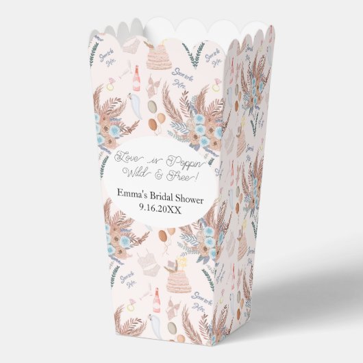 Boho Vrijgezellenfeest Pattern Vrijgezellenfeest Bedankdoosjes (Voorkant)