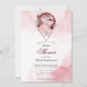 Boho Vrijgezellenfeest Pink Maroon Full Moon Kaart (Voorkant)