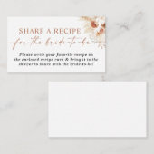 Boho Vrijgezellenfeest Recept Aanvraag Kaart, Bloe Informatiekaartje (Voorkant / Achterkant)