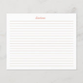 Boho Vrijgezellenfeest Recipe Card (Achterkant)