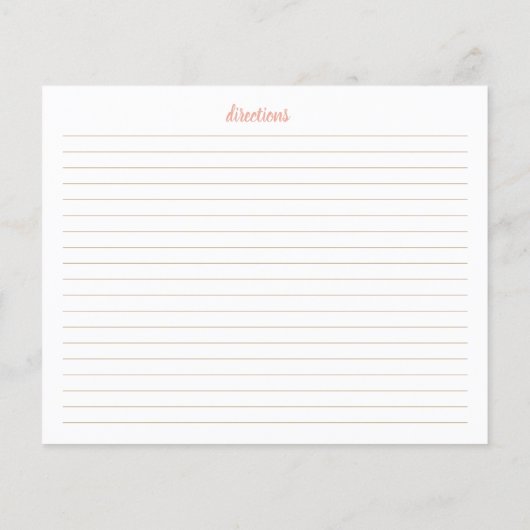 Boho Vrijgezellenfeest Recipe Card (Achterkant)