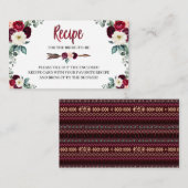 Boho Vrijgezellenfeest Recipe Enclosure Kaart (Voorkant / Achterkant)