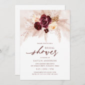 Boho Vrijgezellenfeest Rust Pampas Grass Roos Kaart (Voorkant / Achterkant)