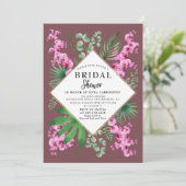 Boho Vrijgezellenfeest Tropische Floral QR Code Pa Kaart (Staand voorkant)