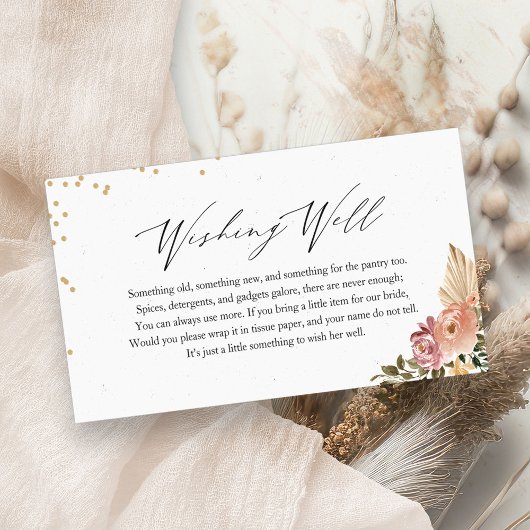 Boho Vrijgezellenfeest Wishing Well Insert Informatiekaartje