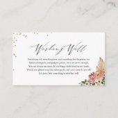 Boho Vrijgezellenfeest Wishing Well Insert Informatiekaartje (Voorkant)