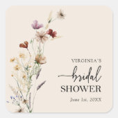 Boho Vrijgezellenfeesten envelopzegel Vierkante Sticker (Voorkant)