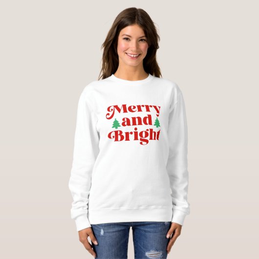 Boho Vrolijk en Helder Kerstmis Trui (Voorkant volledig)
