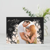 Boho Vrolijk Kerstfeest Donker Feestdagenkaart (Staand voorkant)