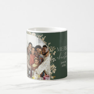 Boho Vrolijk Kerstfeest Familie Fotonaam Mok