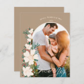 Boho Vrolijk kerstfeest in de woestijn- groen Feestdagenkaart (Voorkant / Achterkant)