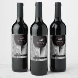 Boho Vrouw 21e Verjaardag Custom Foto Wijn Etiket