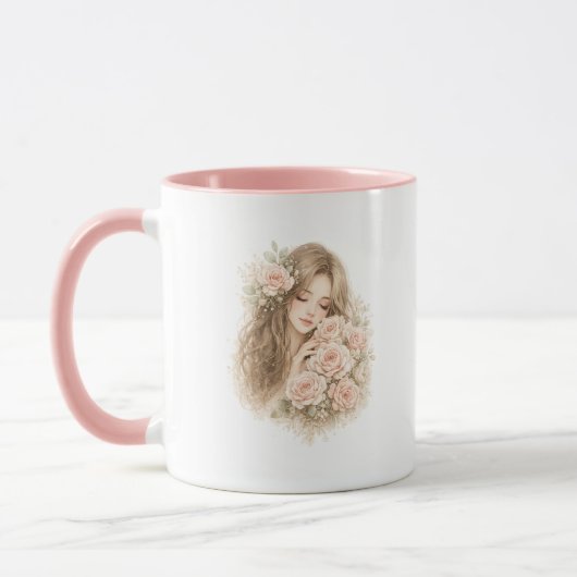 Boho Vrouw Accent Mok (Links)
