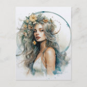 Boho vrouw briefkaart (Voorkant)