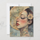 Boho  vrouw en halve maan (Voorkant)