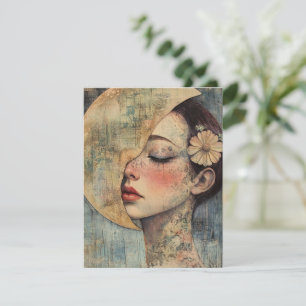 Boho  vrouw en halve maan