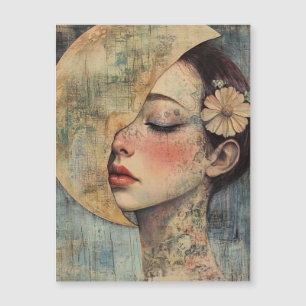 Boho vrouw en halve maan