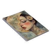 Boho vrouw en halve maan notitieboek (Rechterzijde)
