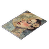 Boho vrouw en halve maan notitieboek (Linkerzijde)