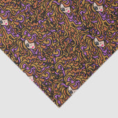 Boho Vrouw Haar Geïllustreerd Patroon Tissuepapier (Detail)