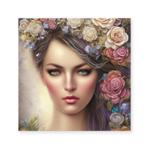 Boho Vrouw Portret met Glittery Volledige Achtergr